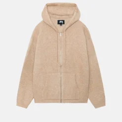 Stussy "Zip Up Hooded Sweater" M - Camel