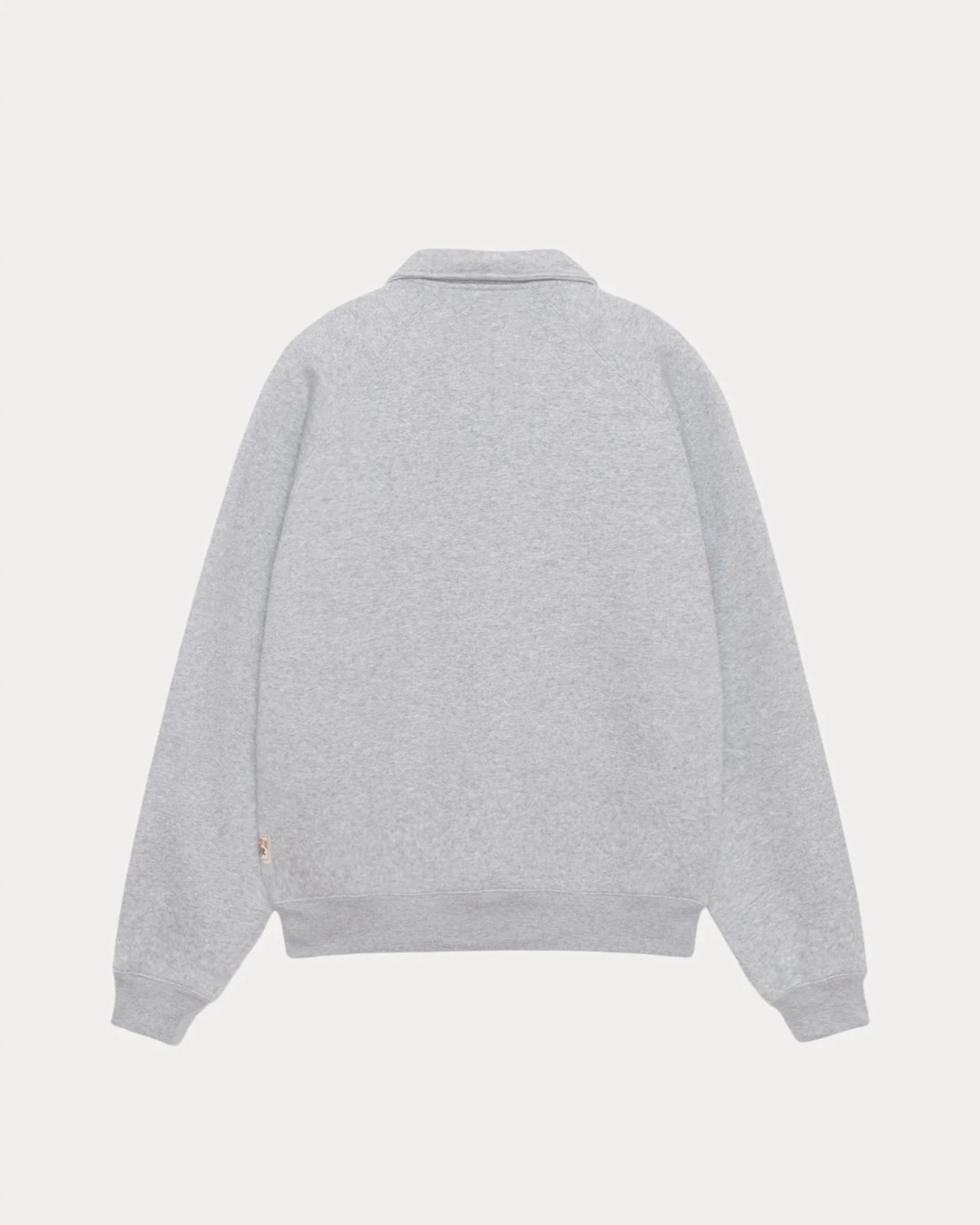 Stussy "Fleece Raglan Zip Mock" M - Grey Heather 2 Stussy "Fleece Raglan Zip Mock" M - Grey Heather - Image 2