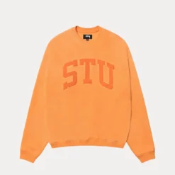 Stussy "Stu Appliqué Crew" M - Orange