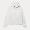 Stussy "Stu Appliqué Hoodie" M - Ash Heather