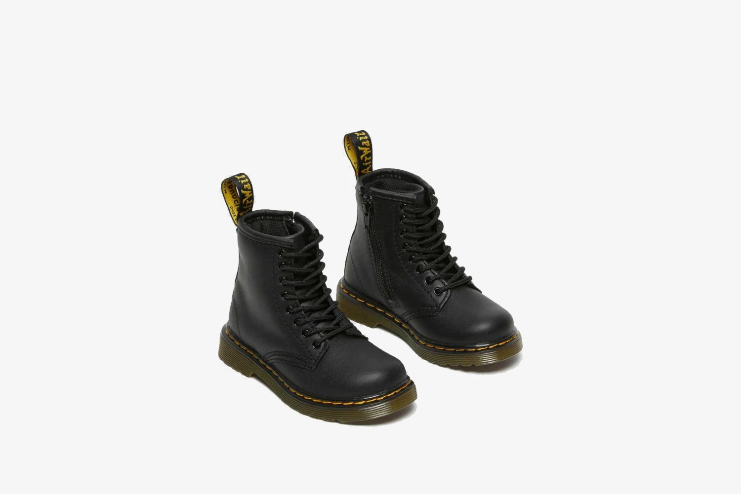 Dr. Martens "1460 J Softy Leather Lace Up Boots " PS - Black 2 Dr. Martens "1460 J Softy Leather Lace Up Boots " PS - Black - Image 2