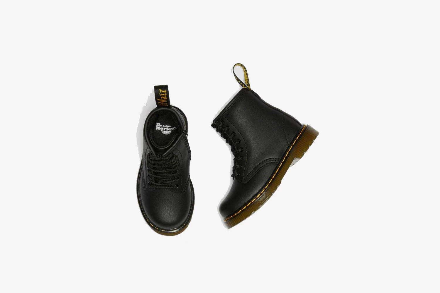 Dr. Martens "1460 J Softy Leather Lace Up Boots " PS - Black 3 Dr. Martens "1460 J Softy Leather Lace Up Boots " PS - Black - Image 3