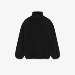 Fear Of God Essentials "Brushed Yarn Half Zip" M - Black