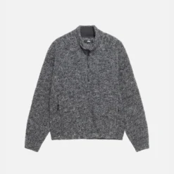 Stussy "Wool Blend Sherpa Mock Neck" M - Black