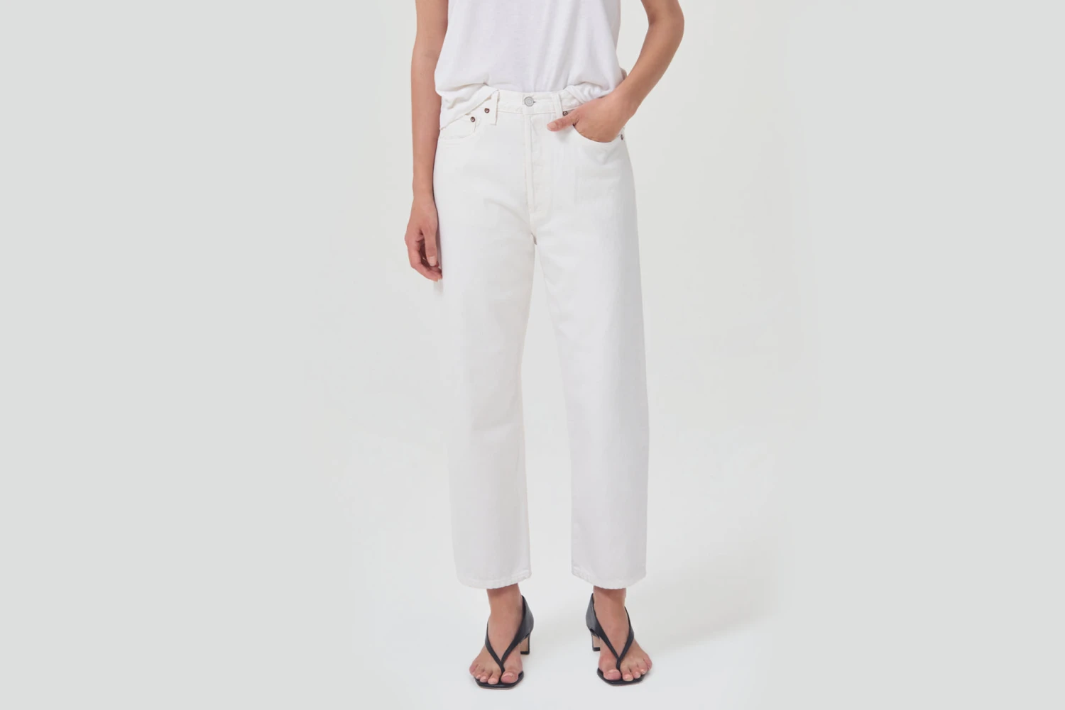 AGOLDE "90's Crop Mid Rise Straight Jean" W - Salt 1 AGOLDE "90's Crop Mid Rise Straight Jean" W - Salt