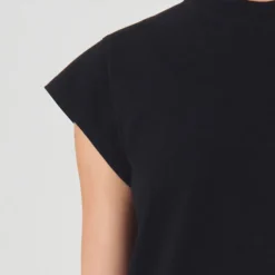 AGOLDE "Bryce Cap Sleeve Tee" W - Black -Manorphx Shop A7207 1521 BRYCE CAP SLEEVE TEE BLACK 0384 web 900x jpg