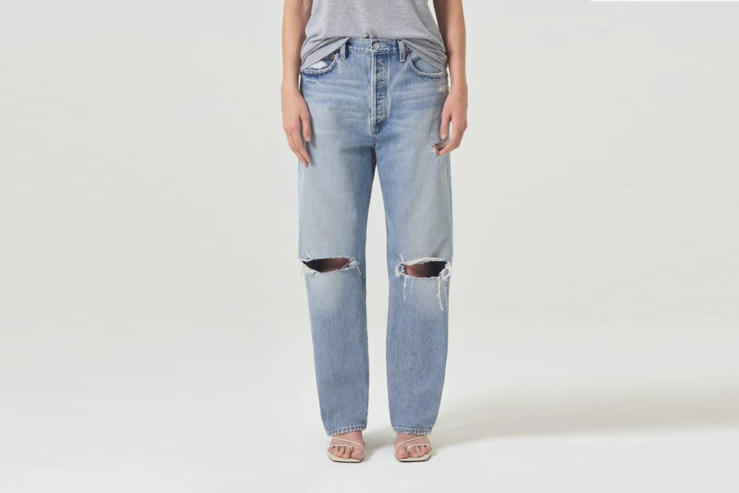AGOLDE "90s Mid Rise Loose Fit Jean" W - Threadbare 2 AGOLDE "90s Mid Rise Loose Fit Jean" W - Threadbare - Image 2