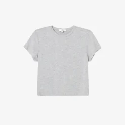 AGOLDE "Adine Shrunken Tee" W - Grey Heather