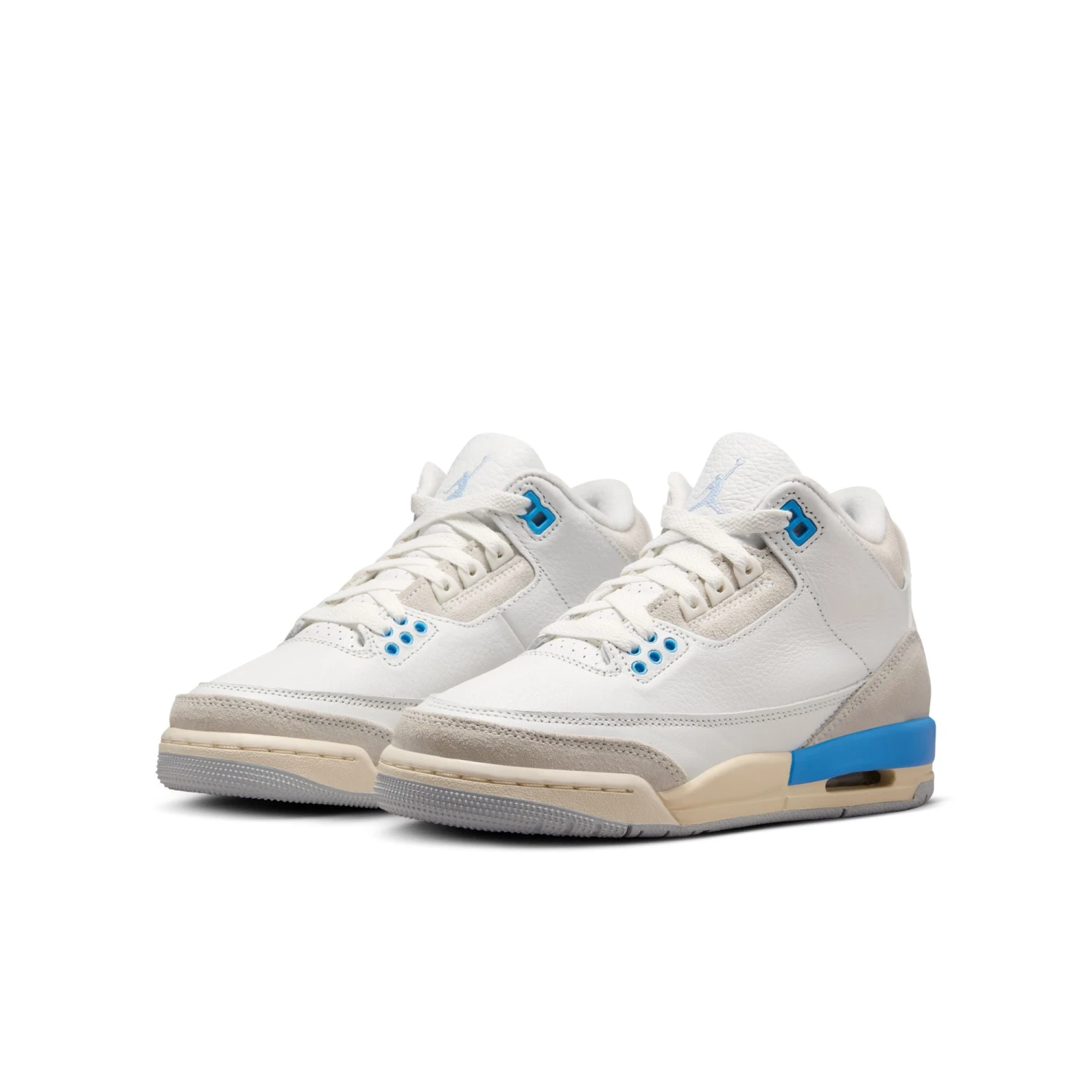 Air Jordan "3 Retro" GS - Summit White / Hydrogen Blue 2 Air Jordan "3 Retro" GS - Summit White / Hydrogen Blue - Image 2