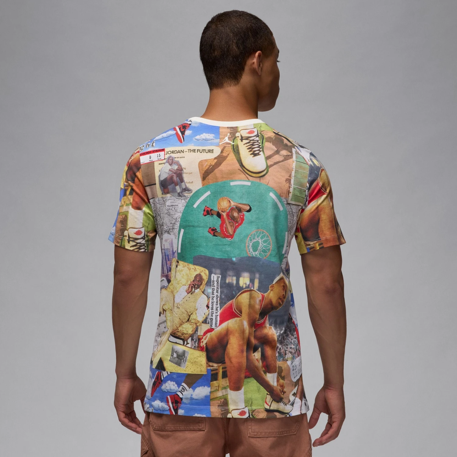 Jordan " Flight Essentials MJ Iconic Moments Tee" M - White / All Over Print 2 Jordan " Flight Essentials MJ Iconic Moments Tee" M - White / All Over Print - Image 2