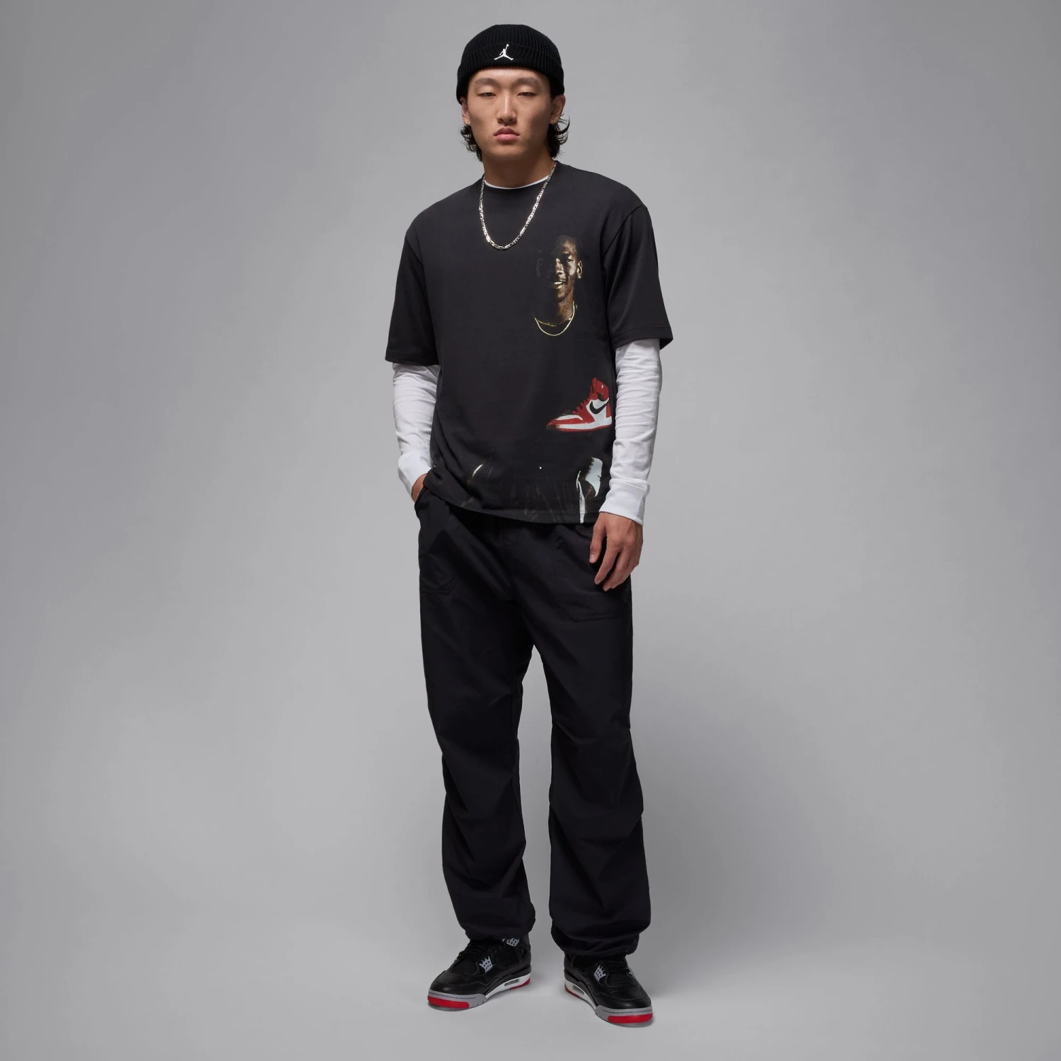 Air Jordan "Crewneck '85 Tee" M - Black / Grey 4 Air Jordan "Crewneck '85 Tee" M - Black / Grey - Image 4