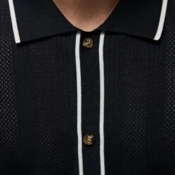 Jordan "Knit Button-Down Golf Top" M - Black -Manorphx Shop AURORA HV1157 010 PHSYM002 2000