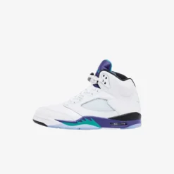 Air Jordan "5 Retro OG" PS - White / New Emerald / Grape