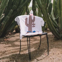 Manor Golf Club "Southwestern Hang Time" M - White / Navy / Sunburst Orange -Manorphx Shop CACTUS POLO