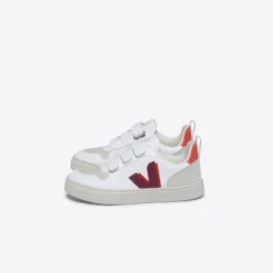 Veja "Small V-10 CWL" K - White / Marsala / Orange / Flou