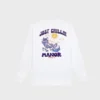 Manor "Just Chillin" Long Sleeve T-Shirt M - White / Purple / Orange