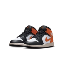 Air Jordan "1 Mid" GS - Starfish / Black / White -Manorphx Shop DQ8423 801.2