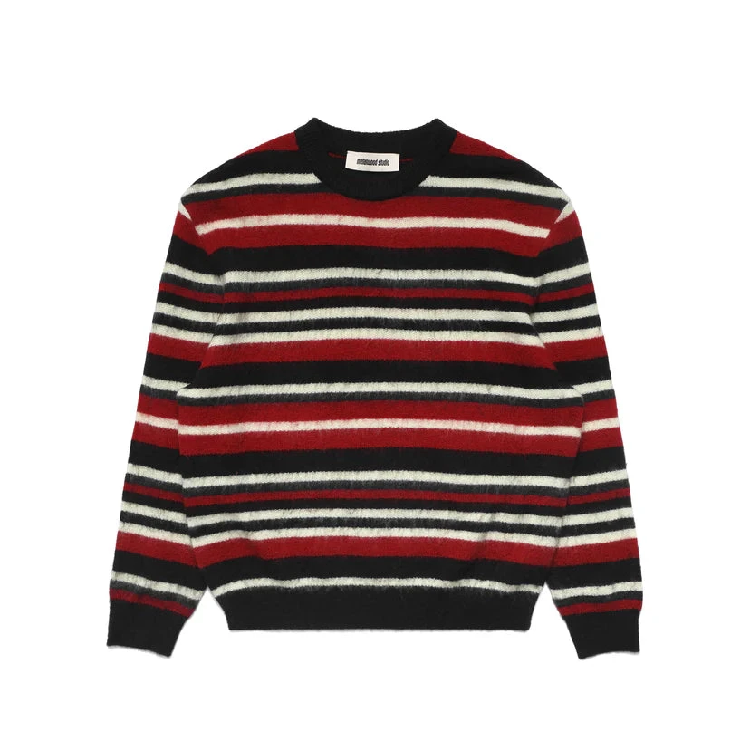 Metalwood Studio "Striped Mohair Knit Sweater" M - Red Stripe 1 Metalwood Studio "Striped Mohair Knit Sweater" M - Red Stripe