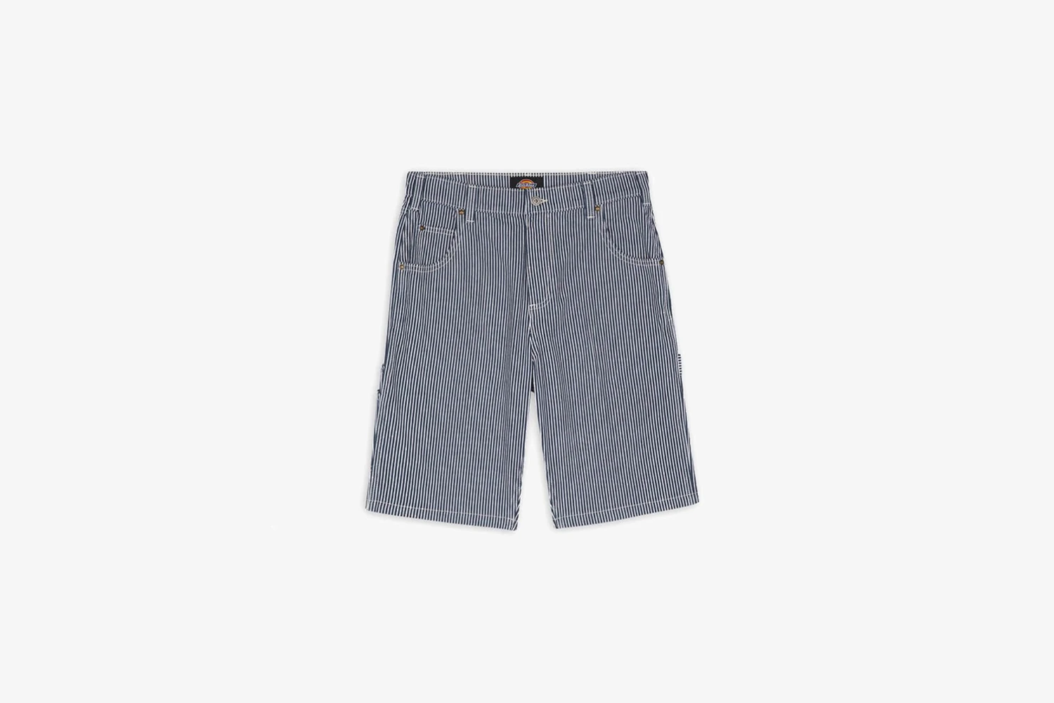 Dickies "Hickory Stripe Carpenter Shorts" M - Ecru/Airforce Blue 1 Dickies "Hickory Stripe Carpenter Shorts" M - Ecru/Airforce Blue