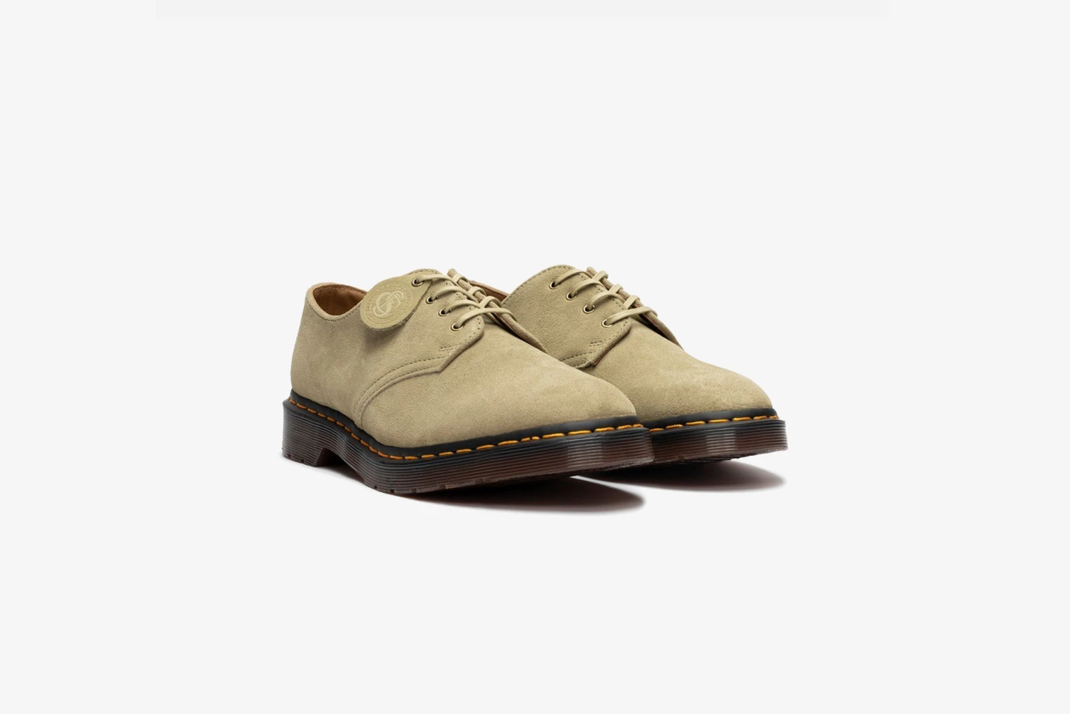 Dr. Martens "Smiths Suede Dress Shoe" M - Pale Olive 2 Dr. Martens "Smiths Suede Dress Shoe" M - Pale Olive - Image 2