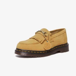 Dr. Martens "Adrian Snaffle Repello Emboss Suede Kiltie Loafers" M - Autumn Spice