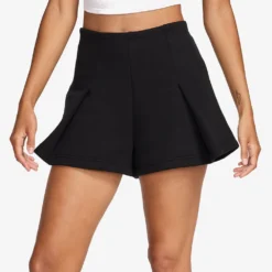 Nike "Tech Fleece High-Waisted 3" Pleated Shorts" W - Black