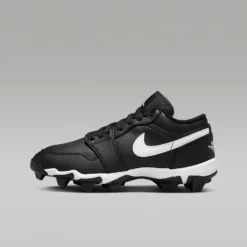 Air Jordan "1 Low Cleat" GS - Black / White