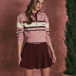 Malbon "Valentina Pleated Skirt" W - Vino