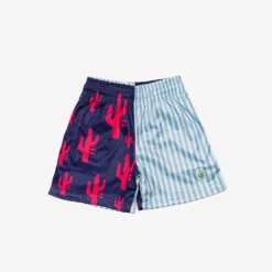Manor "Oxford Mesh Short" K - Blue Stripe / Cactus Print