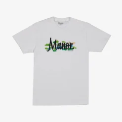 Manor "Course Camo Script T-Shirt" M - White