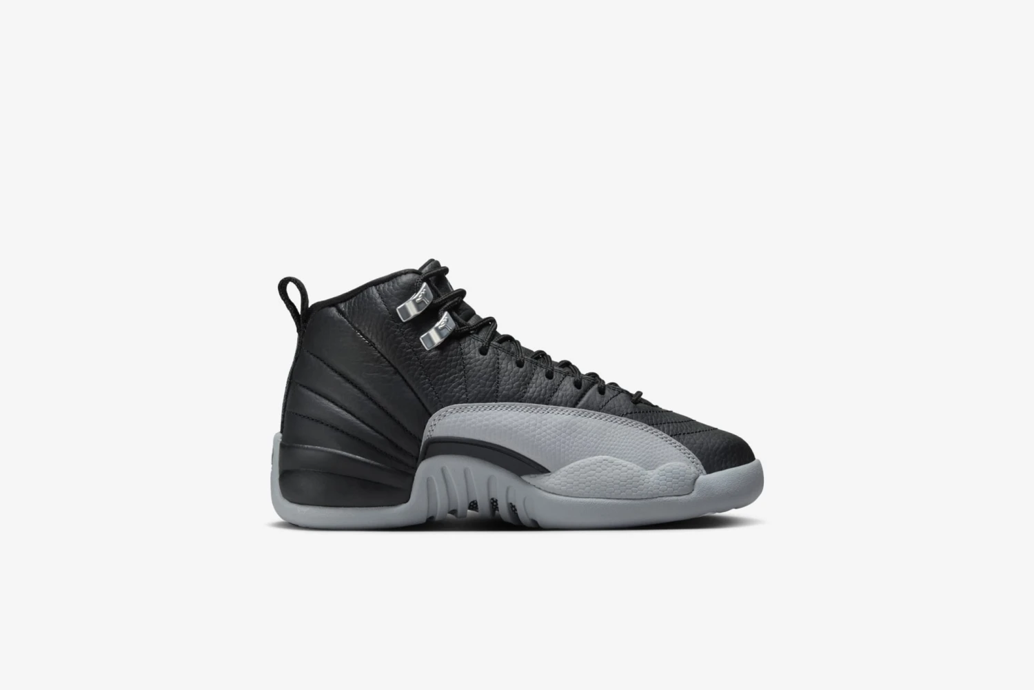 Air Jordan "Retro 12" GS - Black / Wolf Grey / White 2 Air Jordan "Retro 12" GS - Black / Wolf Grey / White - Image 2