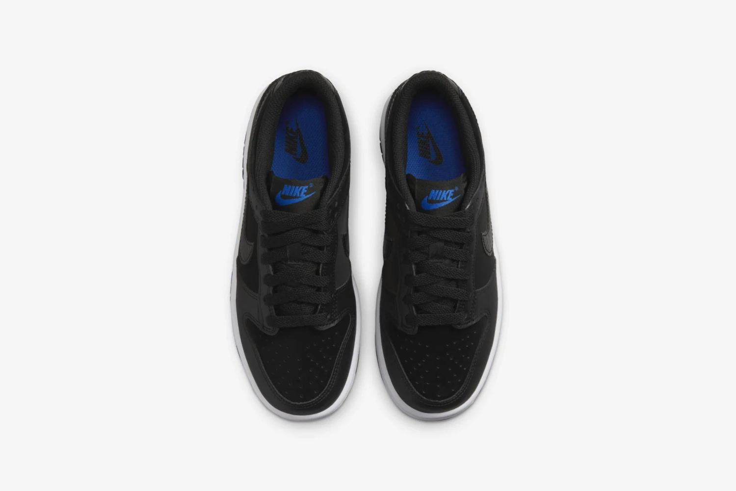 Nike "Dunk Low" GS - Black / Game Royal 3 Nike "Dunk Low" GS - Black / Game Royal - Image 3