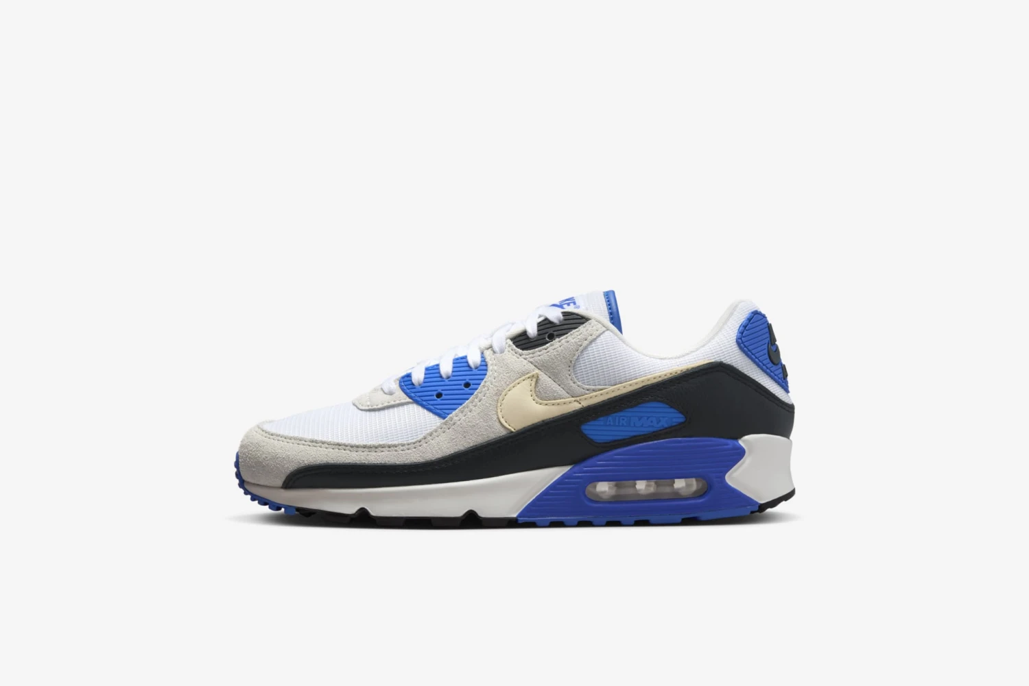 Nike "Air Max 90 PRM" M - White / Khaki-Racer Blue-Black 1 Nike "Air Max 90 PRM" M - White / Khaki-Racer Blue-Black