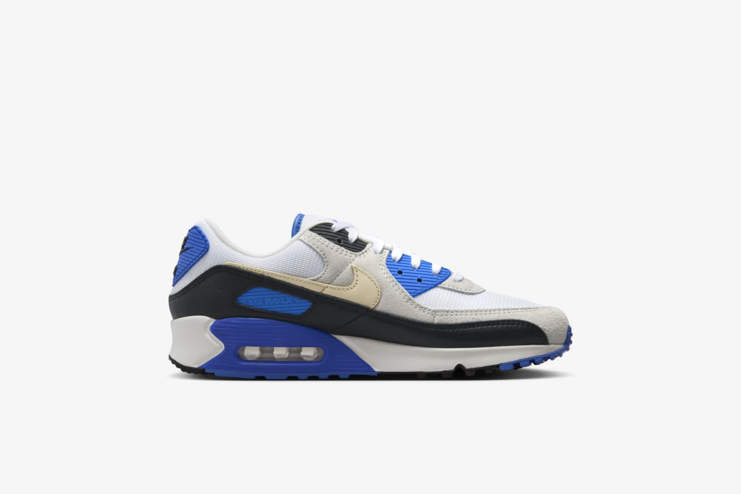 Nike "Air Max 90 PRM" M - White / Khaki-Racer Blue-Black 2 Nike "Air Max 90 PRM" M - White / Khaki-Racer Blue-Black - Image 2