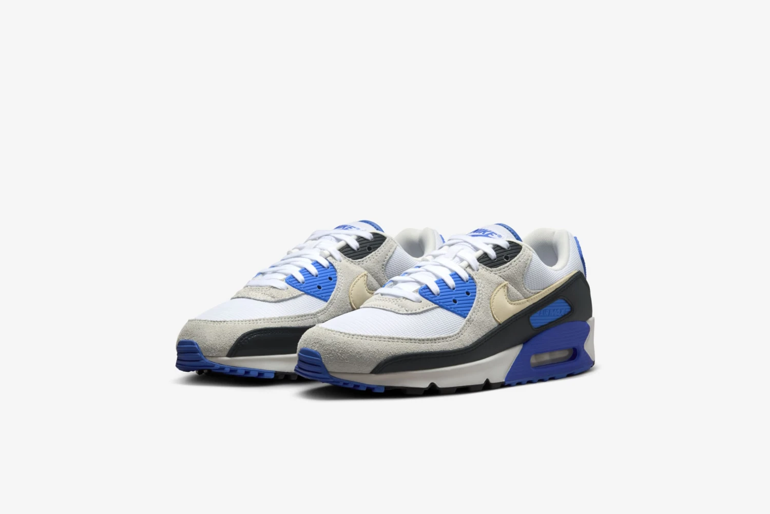 Nike "Air Max 90 PRM" M - White / Khaki-Racer Blue-Black 3 Nike "Air Max 90 PRM" M - White / Khaki-Racer Blue-Black - Image 3