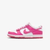 Nike "Dunk Low" GS - White / Laser Fuchsia