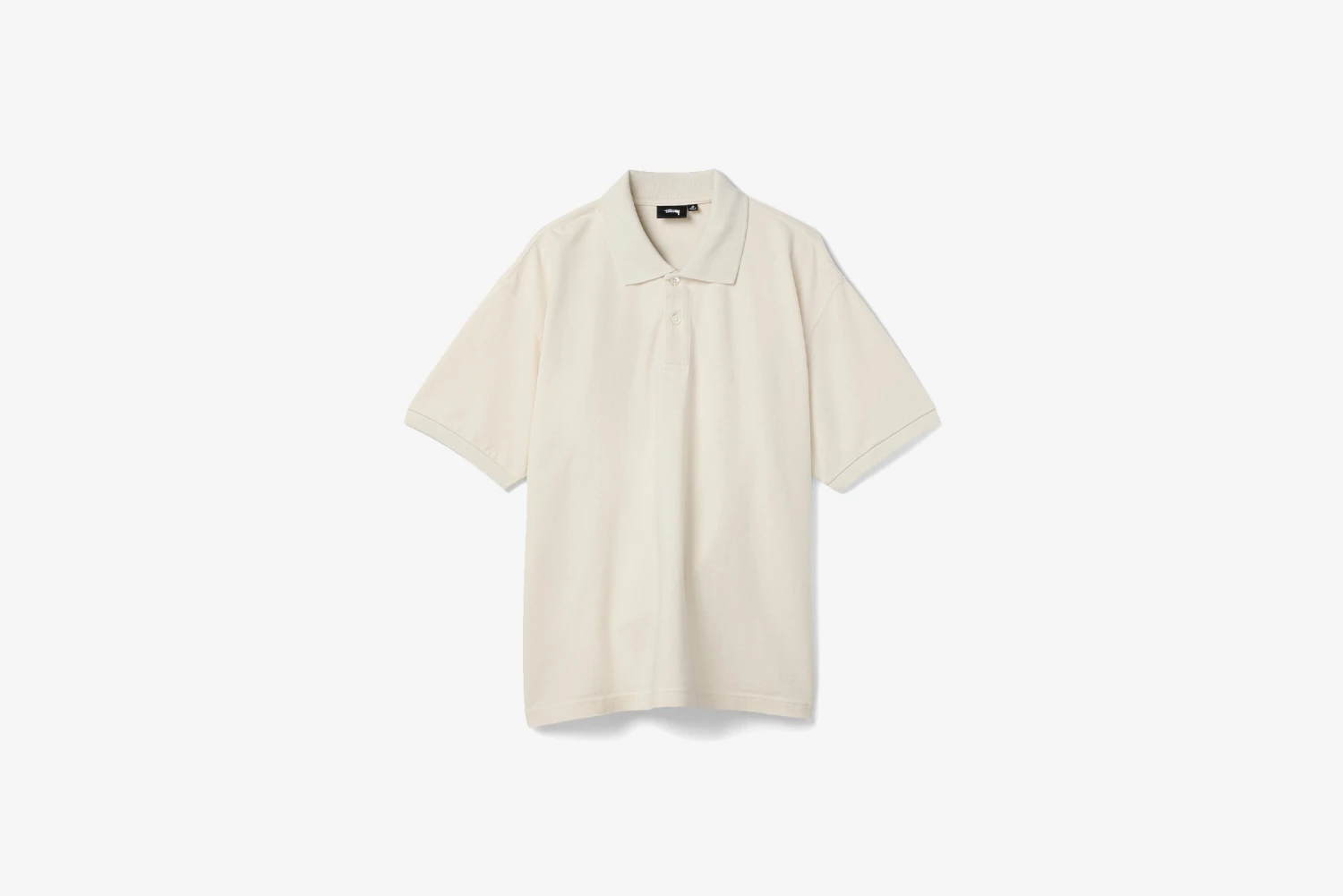 Stussy "Pique Polo Pigment Dyed" M - Off White 1 Stussy "Pique Polo Pigment Dyed" M - Off White