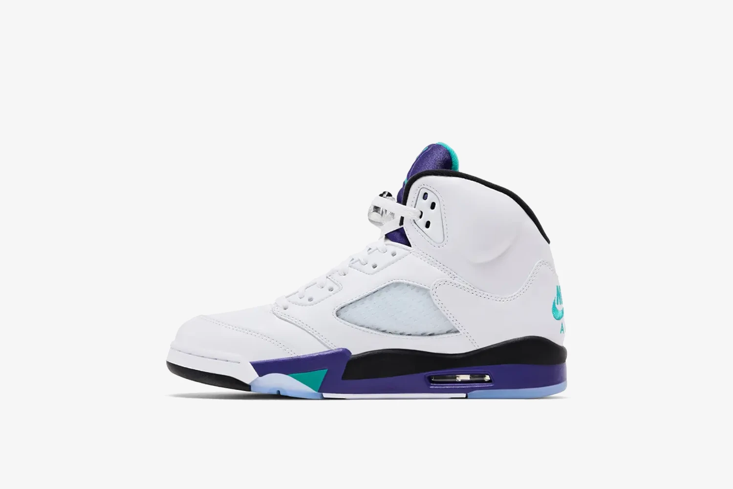 Air Jordan "Retro 5 OG" M - White / New Emerald / Grape 1 Air Jordan "Retro 5 OG" M - White / New Emerald / Grape