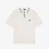 Malbon "Campania Knit Polo" M - Ivory / White