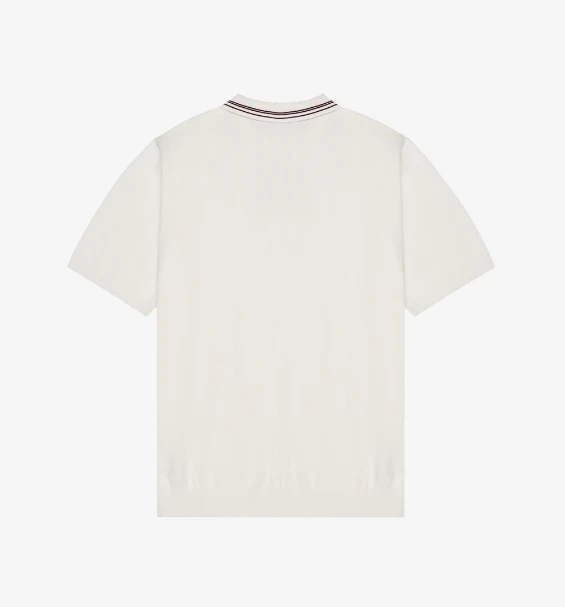 Malbon "Campania Knit Polo" M - Ivory / White 2 Malbon "Campania Knit Polo" M - Ivory / White - Image 2