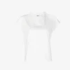 AGOLDE "Bryce Cap Sleeve Tee" W - White