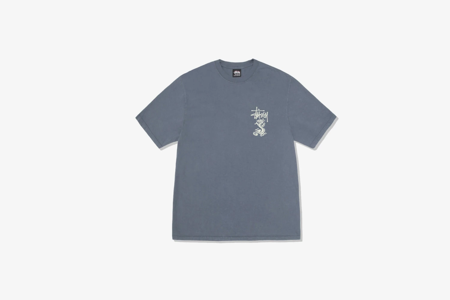 Stussy "Double Dragon Pig. Dyed Tee" M - Navy 2 Stussy "Double Dragon Pig. Dyed Tee" M - Navy - Image 2