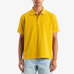 Stussy "Pique Polo Pigment Dyed" M - Mustard