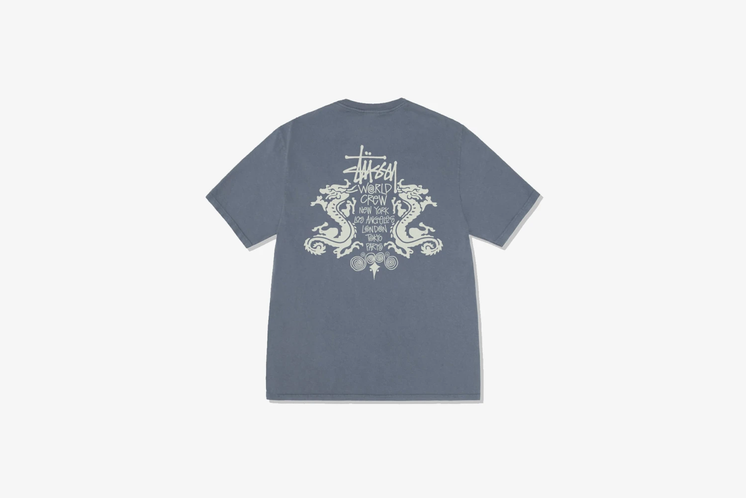 Stussy "Double Dragon Pig. Dyed Tee" M - Navy 1 Stussy "Double Dragon Pig. Dyed Tee" M - Navy