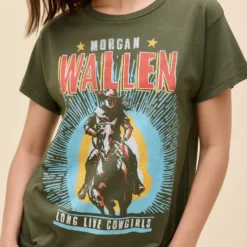 Daydreamer "Morgan Wallen 'Long Live Cowgirls' Solo Tee" W - Military Green