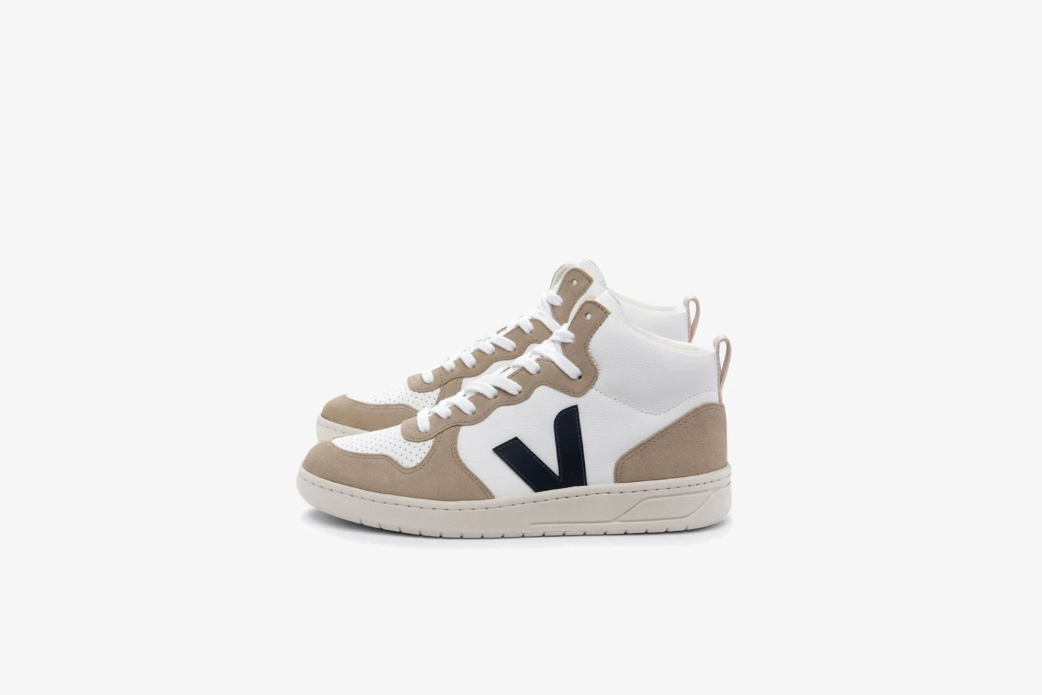 Veja "V-15 Chromefree Leather" M - Extra White / Sahara / Nautico 1 Veja "V-15 Chromefree Leather" M - Extra White / Sahara / Nautico