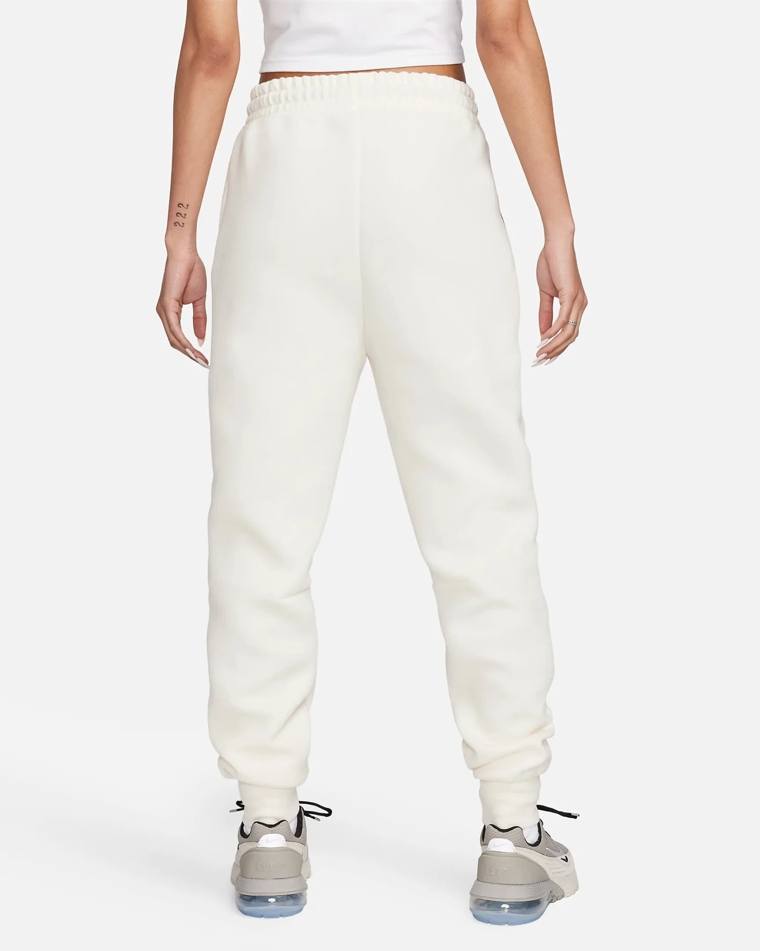 Nike "Sportswear Tech Fleece Mid-Rise Joggers" W - Pale Ivory / Black 2 Nike "Sportswear Tech Fleece Mid-Rise Joggers" W - Pale Ivory / Black - Image 2