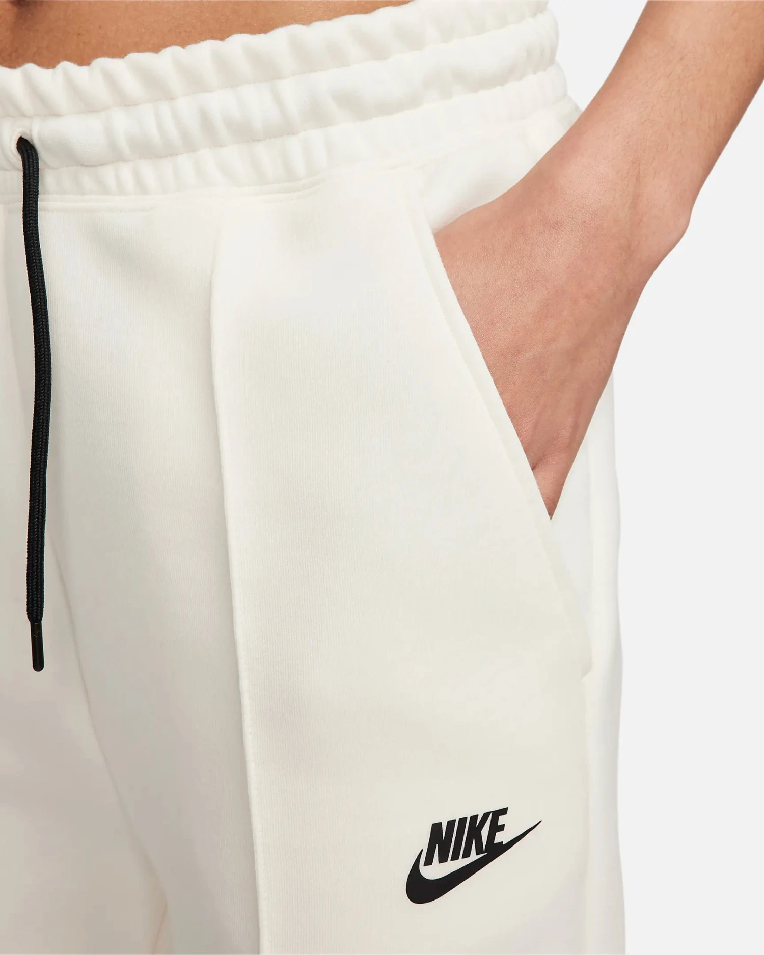 Nike "Sportswear Tech Fleece Mid-Rise Joggers" W - Pale Ivory / Black 3 Nike "Sportswear Tech Fleece Mid-Rise Joggers" W - Pale Ivory / Black - Image 3