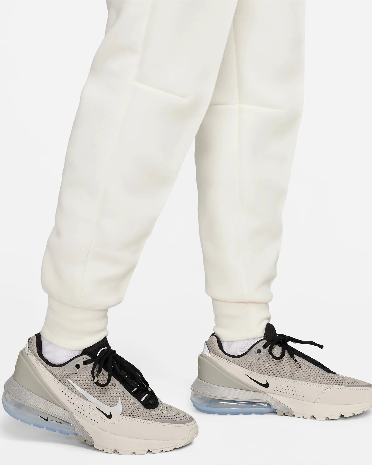 Nike "Sportswear Tech Fleece Mid-Rise Joggers" W - Pale Ivory / Black 6 Nike "Sportswear Tech Fleece Mid-Rise Joggers" W - Pale Ivory / Black - Image 6
