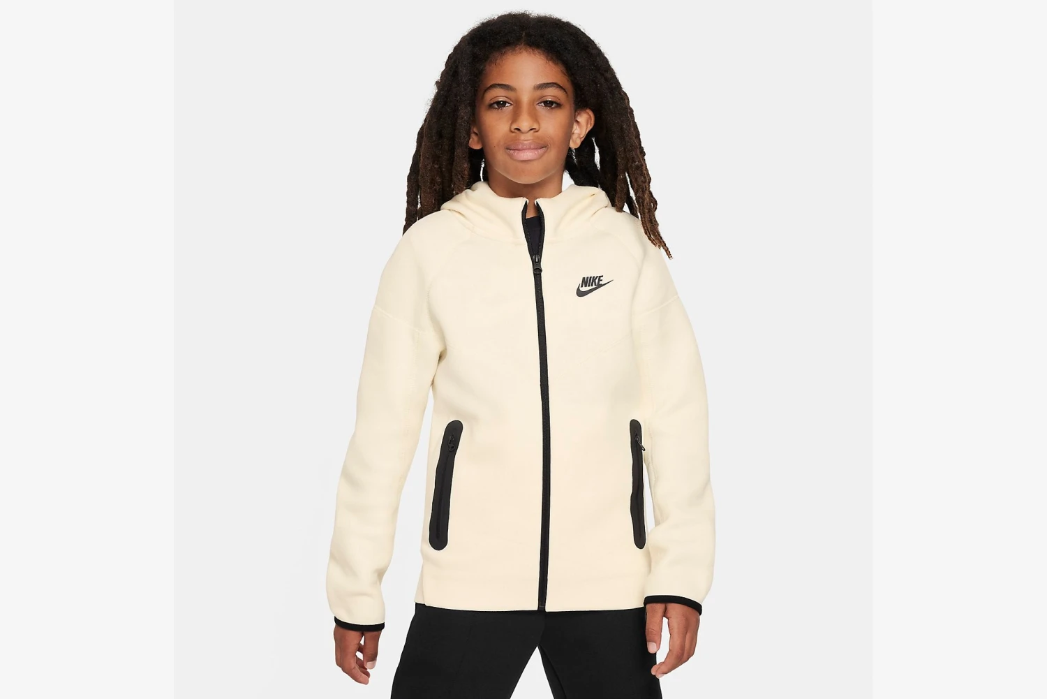 Nike "Nike Sportswear Tech Fleece Big Kids'" K - Coconut Milk / Black 1 Nike "Nike Sportswear Tech Fleece Big Kids'" K - Coconut Milk / Black